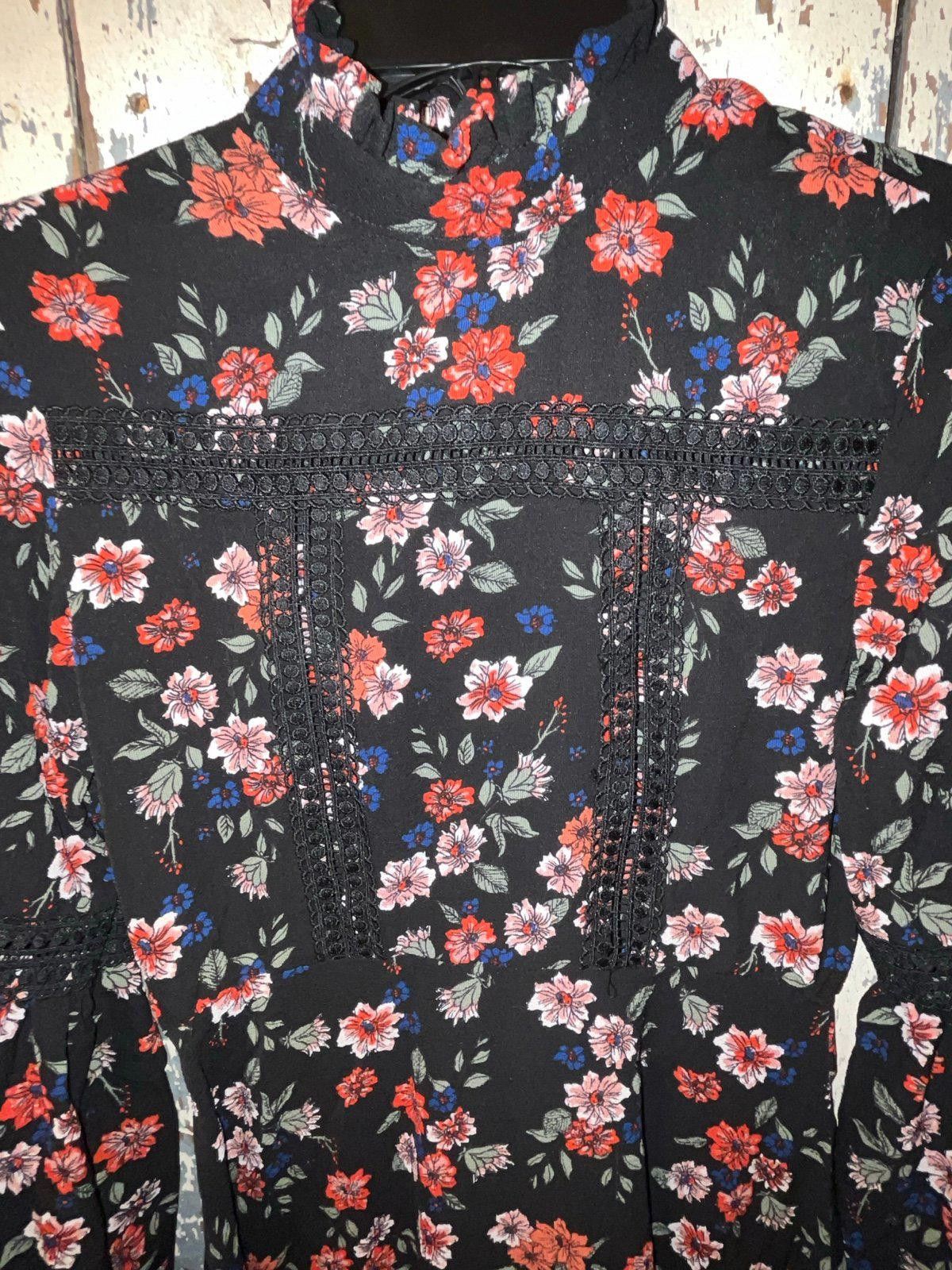 Designer NWT Free Generation Los Angeles Dress, Small, black floral Size S / US 4 / IT 40 - 3 Thumbnail