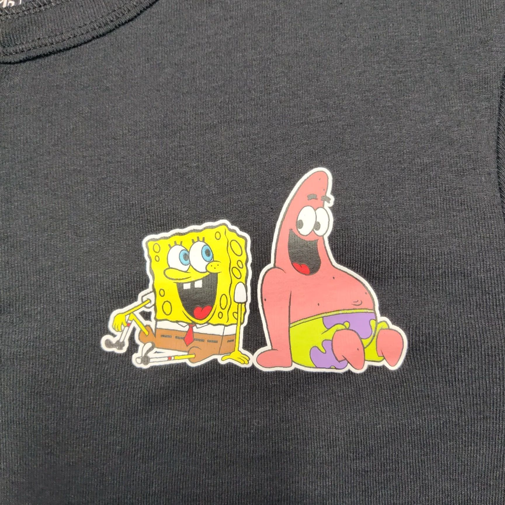 Vintage VINTAGE SpongeBob SquarePants & Patrick Star Juniors 2XL Black Henley Shirt NEW Size XXL / US 16-18 / IT 52-54 - 3 Thumbnail