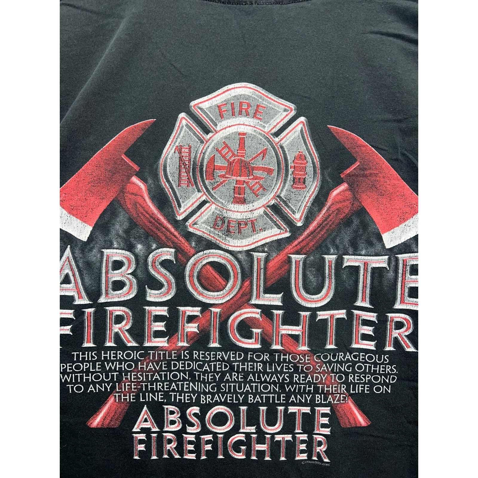 Gildan Vintage Absolute Firefighter Shirt Fire Fighter Tee 2XL Size US XXL / EU 58 / 5 - 6 Thumbnail
