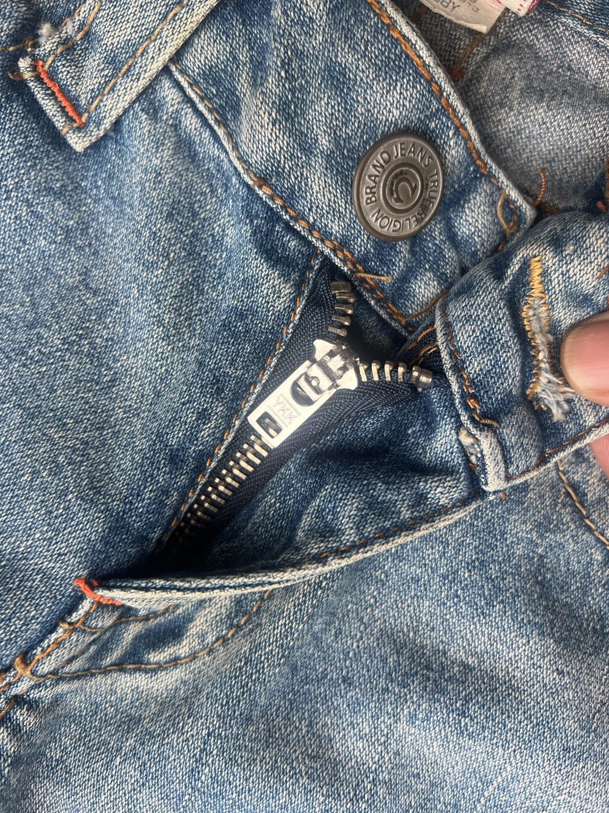 True Religion Vintage True Religion Embroidered Flared Bobby Jeans Size US 29 - 12 Thumbnail