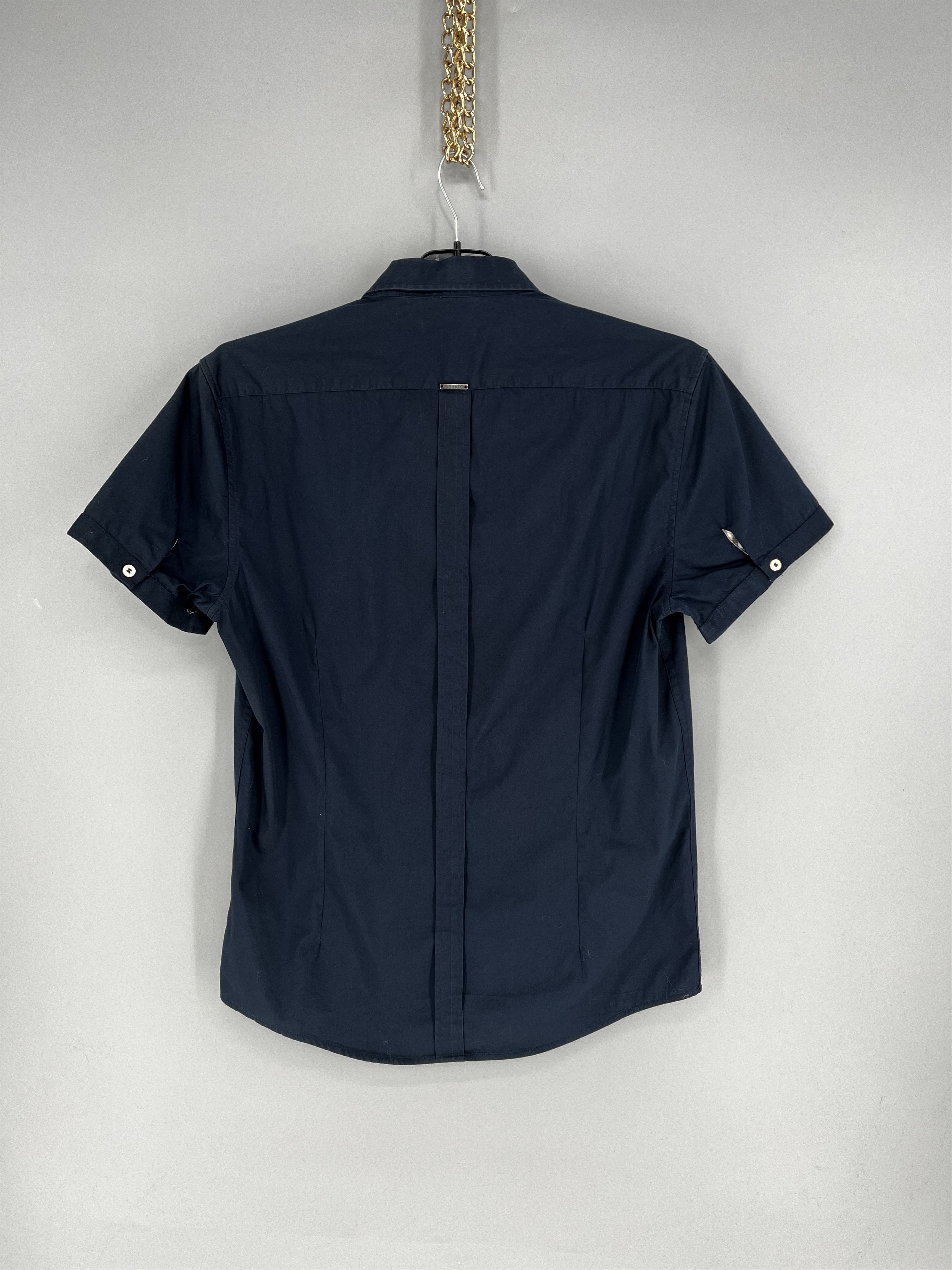 Antony Morato MENS ANTONY MORATO Slim Navy Black Button Casual Dress Shirt Size US M / EU 48-50 / 2 - 9 Thumbnail