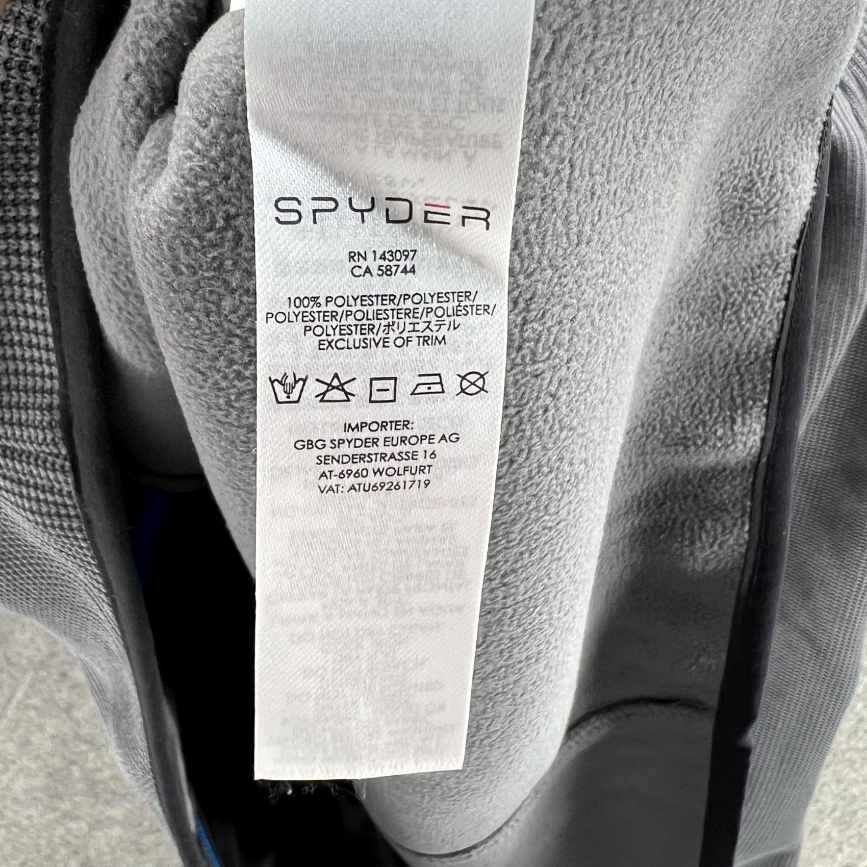 Spyder Spyder Jacket Mens Medium Gray Blue Full Zip Fleece Softshell Style 415029 Size US M / EU 48-50 / 2 - 6 Thumbnail