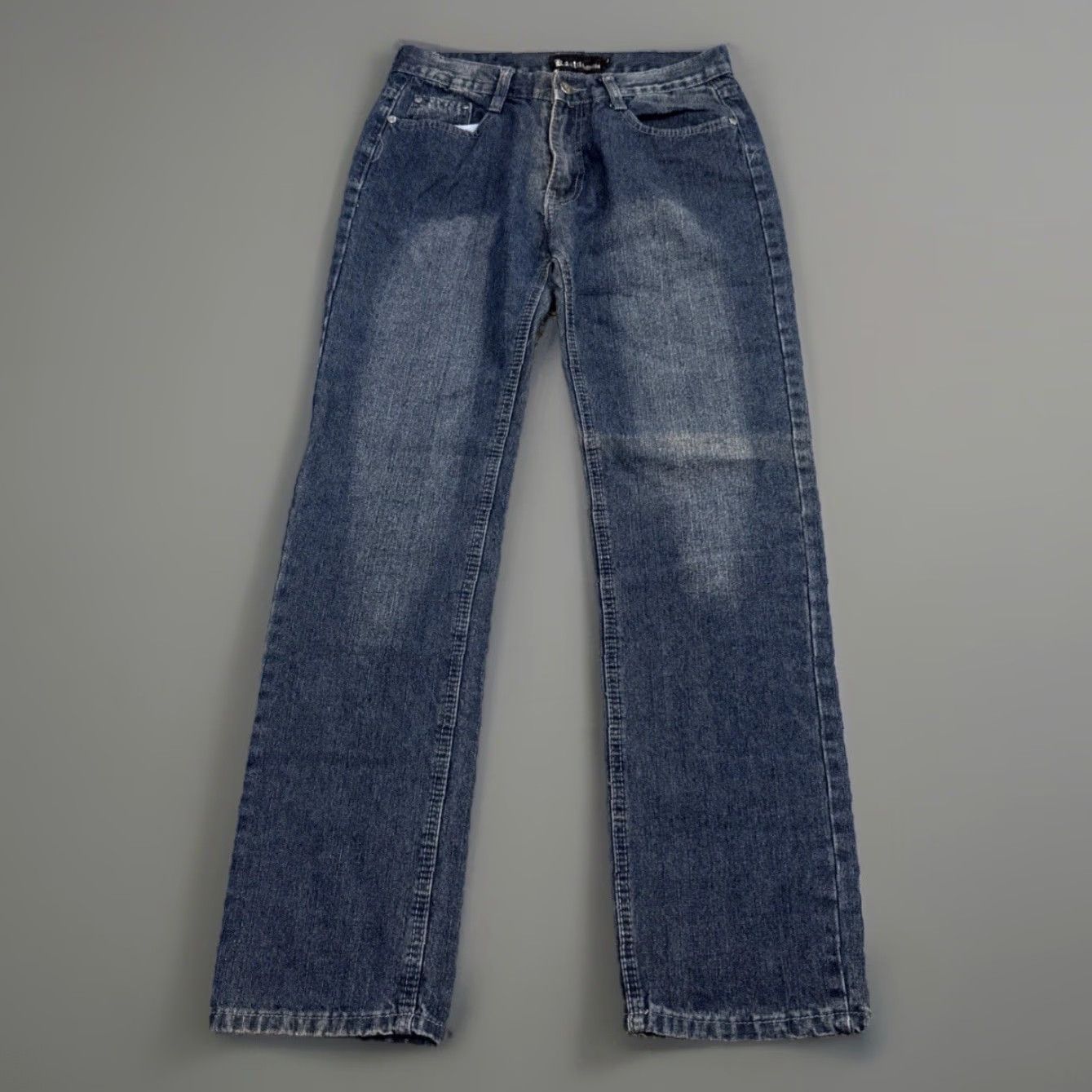 Vintage VINTAGE Kaalu Jeans Dark Wash Low Rise 42 in Waist Size 18 Women Grunge Skater Y2K Cyber Goth Straight Blue Size 40" / US 18 - 2 Thumbnail