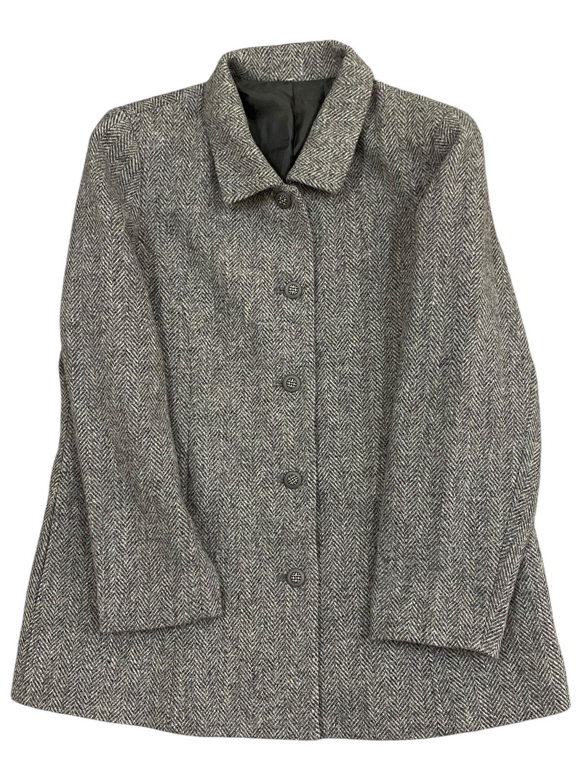 Harris Tweed Vintage Harris Tweed Herringbone Wool Coat Size US S / EU 44-46 / 1 - 1 Thumbnail