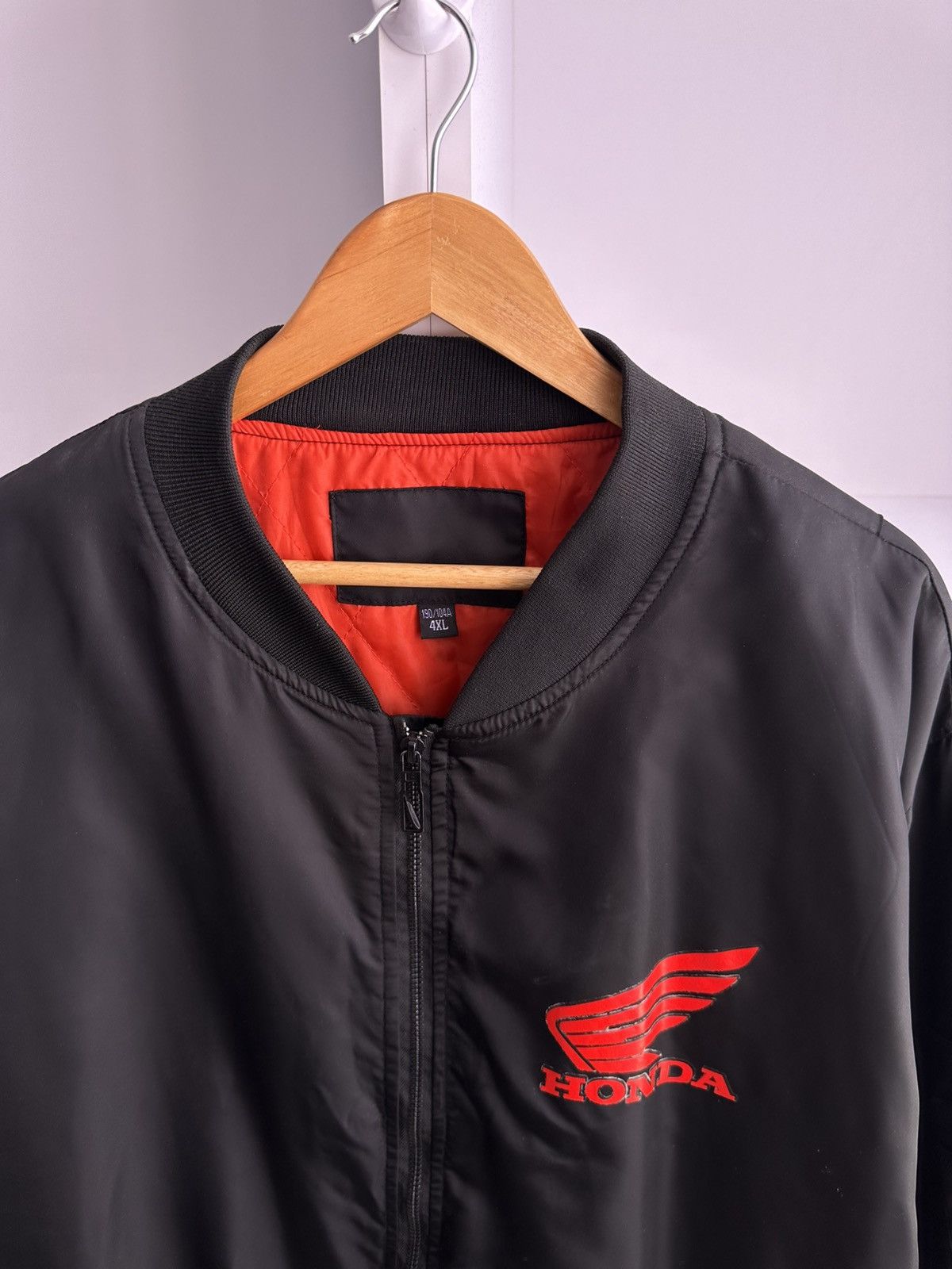 Honda Vintage Honda Racing Black Mens Bomber Jacket Sz XXL Size US XXL / EU 58 / 5 - 4 Thumbnail