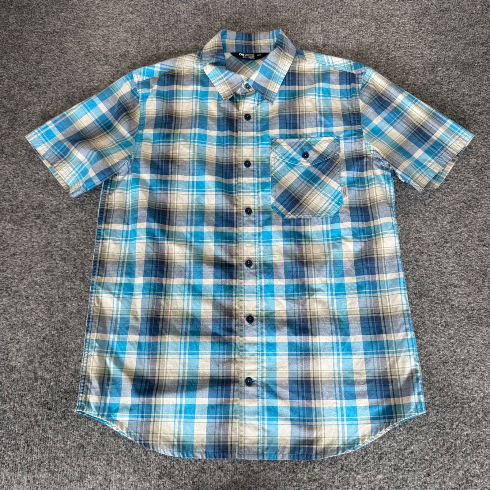 Outdoor Research Outdoor Research Seapine Mens Shirt Medium Blue Plaid Size US M / EU 48-50 / 2 - 1 Thumbnail