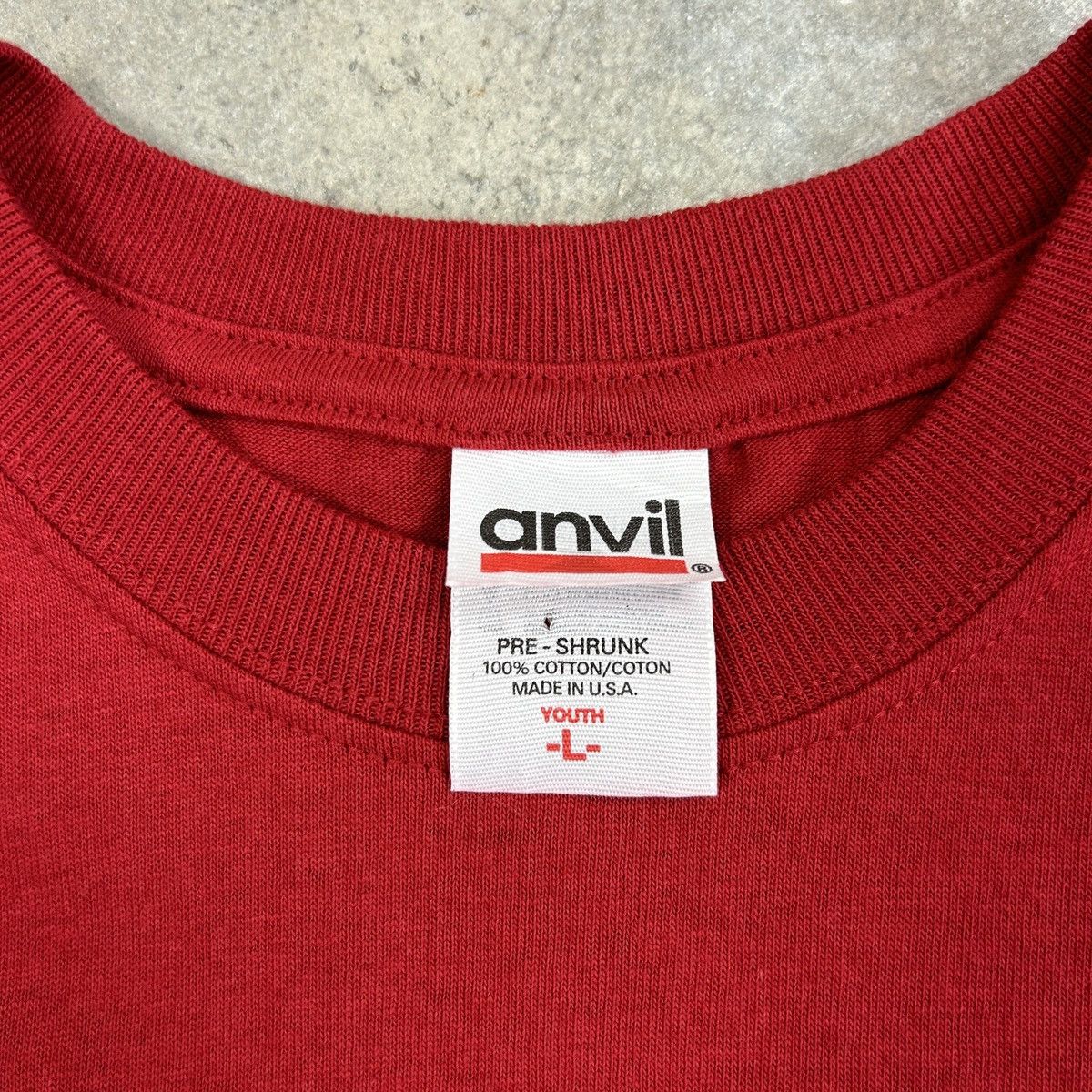 Vintage 1990s Anvil Blank Red Size US XS / EU 42 / 0 - 3 Thumbnail
