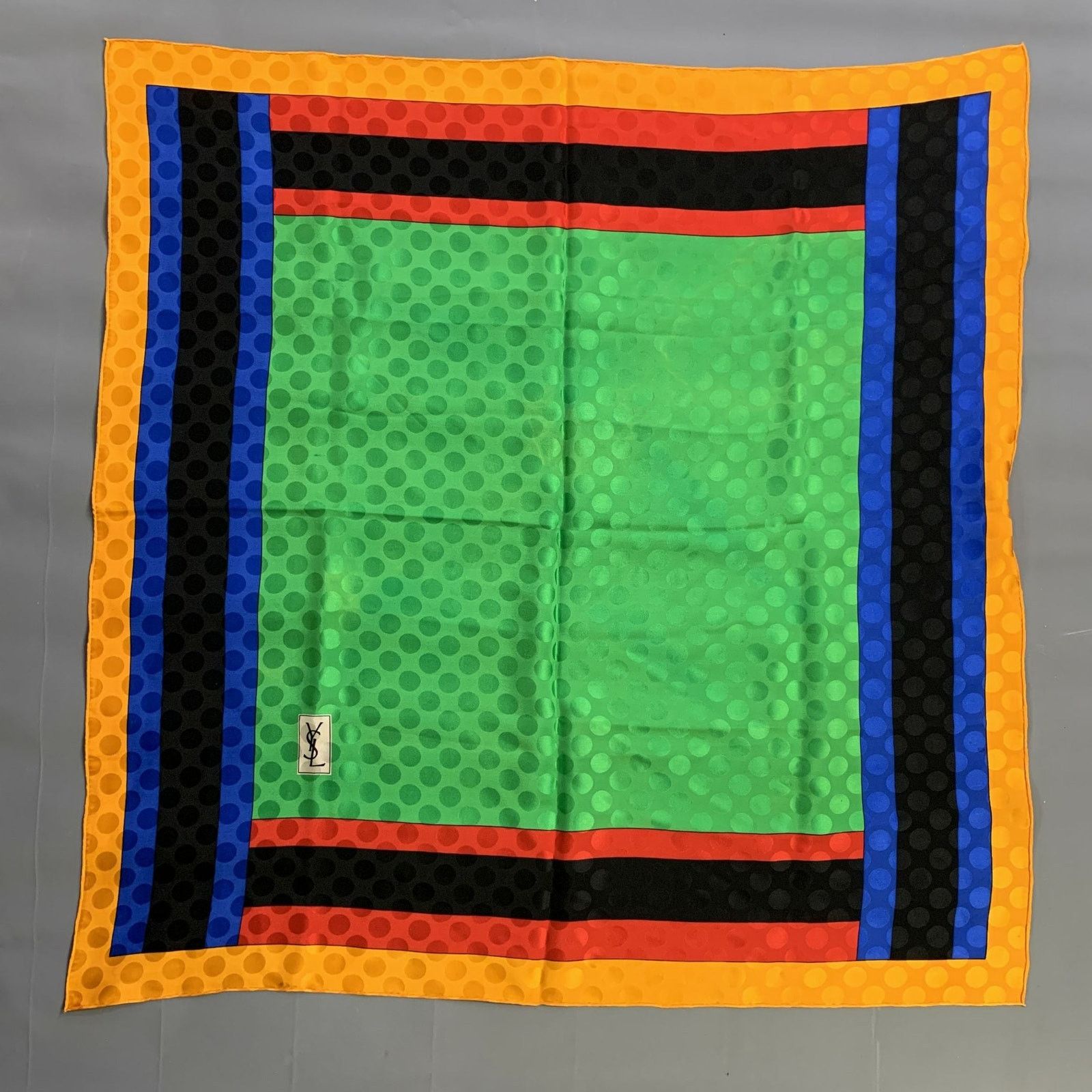 Yves Saint Laurent YVES SAINT LAURENT Multi-Color Mixed Pattern Scarves Size ONE SIZE - 1 Thumbnail