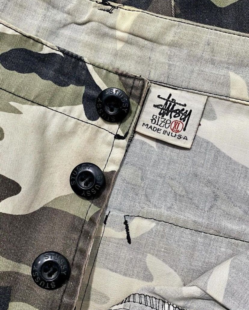 Stussy Vintage 90s Stussy Camouflage Short Cargo Made in USA Size US 34 / EU 50 - 4 Thumbnail