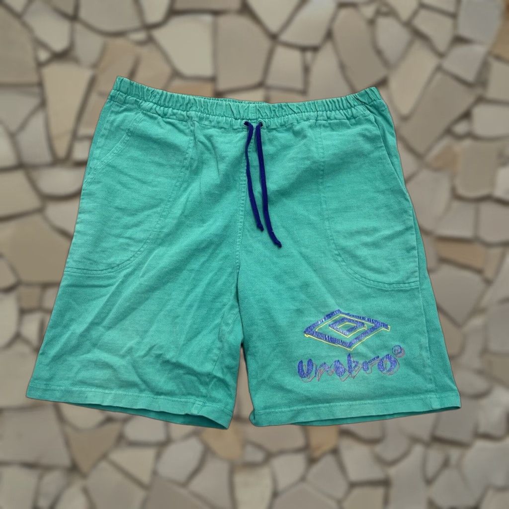VINTAGE 90s Umbro Blue Athletic Shorts Swim Trunks Mens Medium