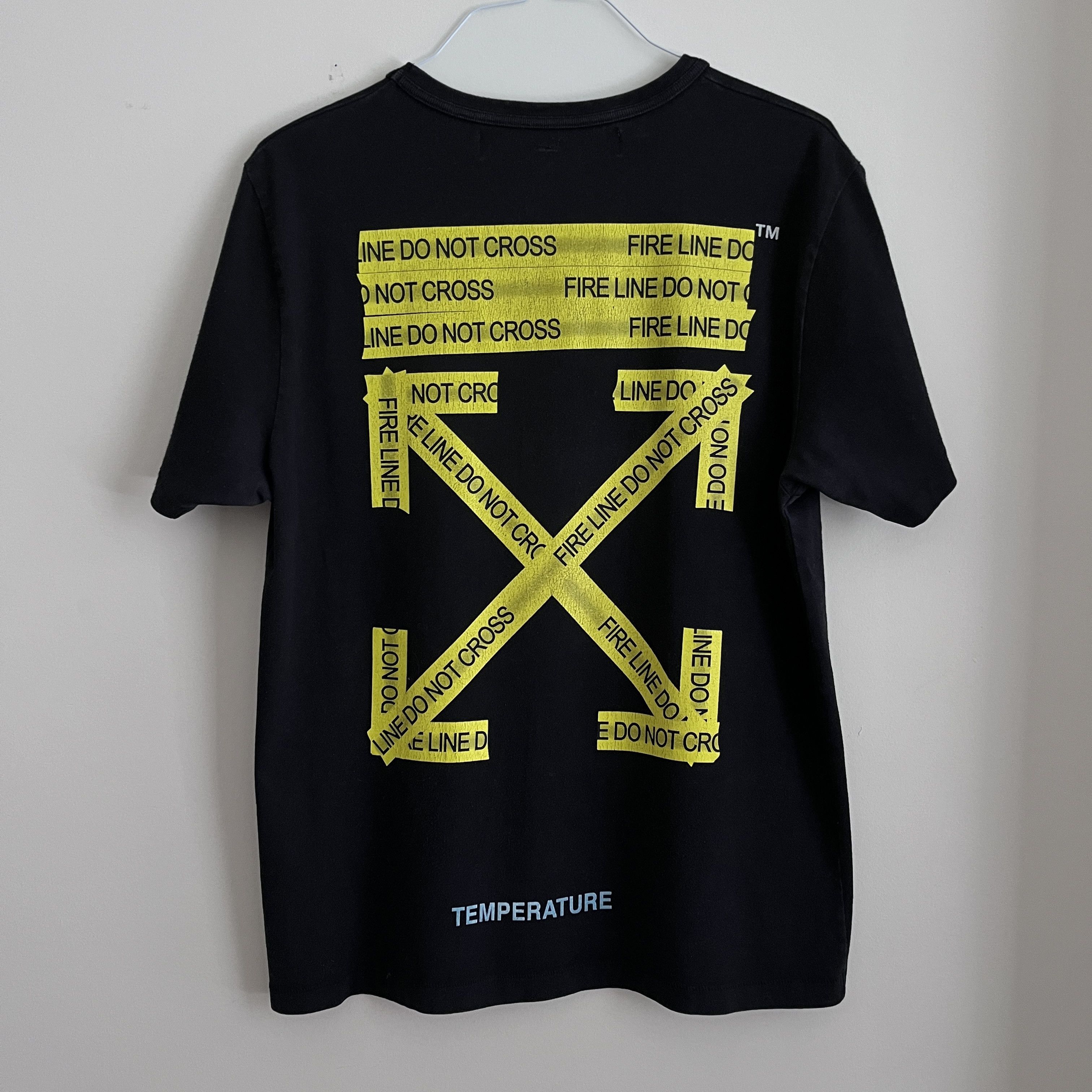 Off white cross store line t shirt