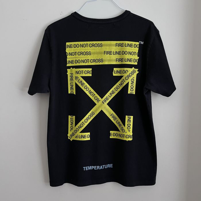 off white barricade tape tee