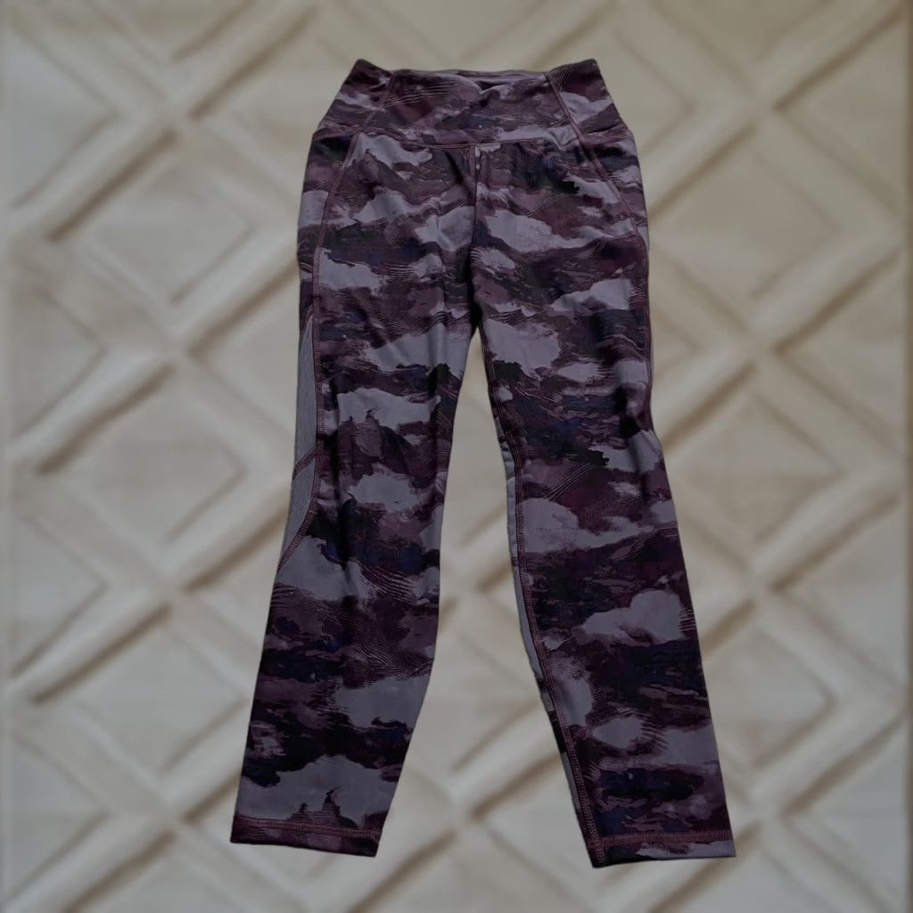 Vintage All In Motion Compression Leggings Women XS Purple Tie-Dye Active Gym Yoga 24x24 Size 26" / US 2 / IT 38 - 1 Thumbnail
