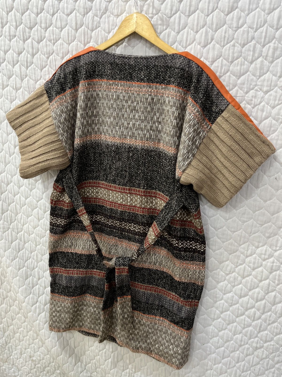 Issey Miyake 🔥🔥RARE DESIGN ISSEY MIYAKE TSUMORI CHISATO WOOL KNIT LEATHER Size M / US 6-8 / IT 42-44 - 6 Thumbnail