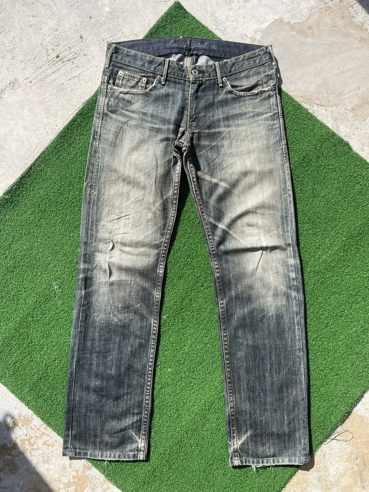 Pre-owned Levis X Vintage 90's Levi's Black Star Vintage Y2k Rusty Denim Pants S9