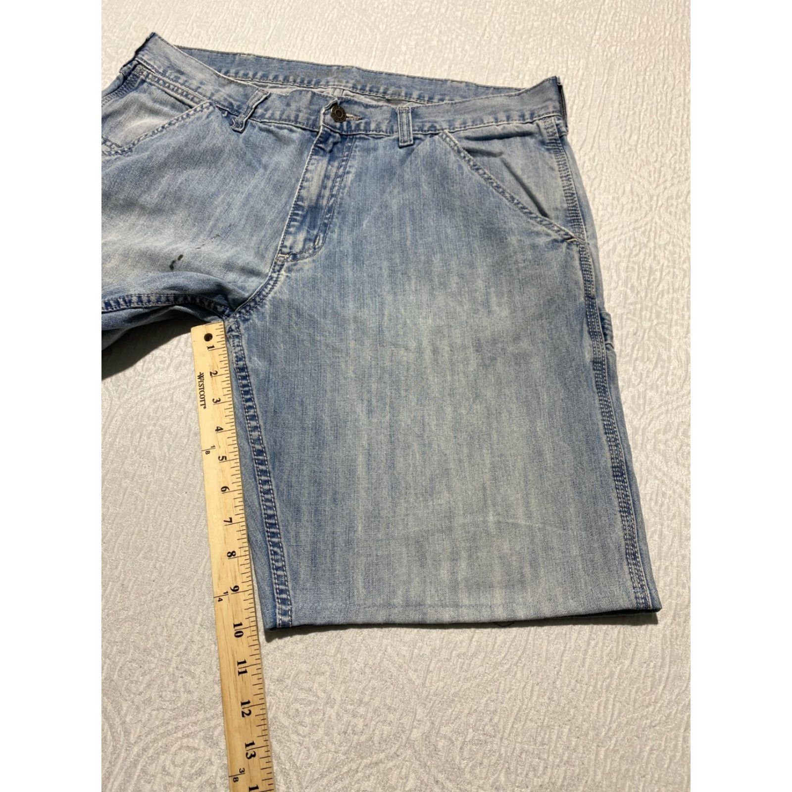 Old Navy VINTAGE Old Navy Carpenter Jean Shorts Mens 36×10 Blue Denim Cargo Pockets Casual United States? Size US 36 / EU 52 - 7 Thumbnail