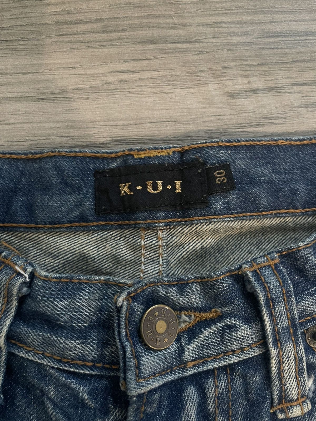 Japanese Brand Japanese Brand K U I Distressed Denim Size US 30 / EU 46 - 5 Thumbnail