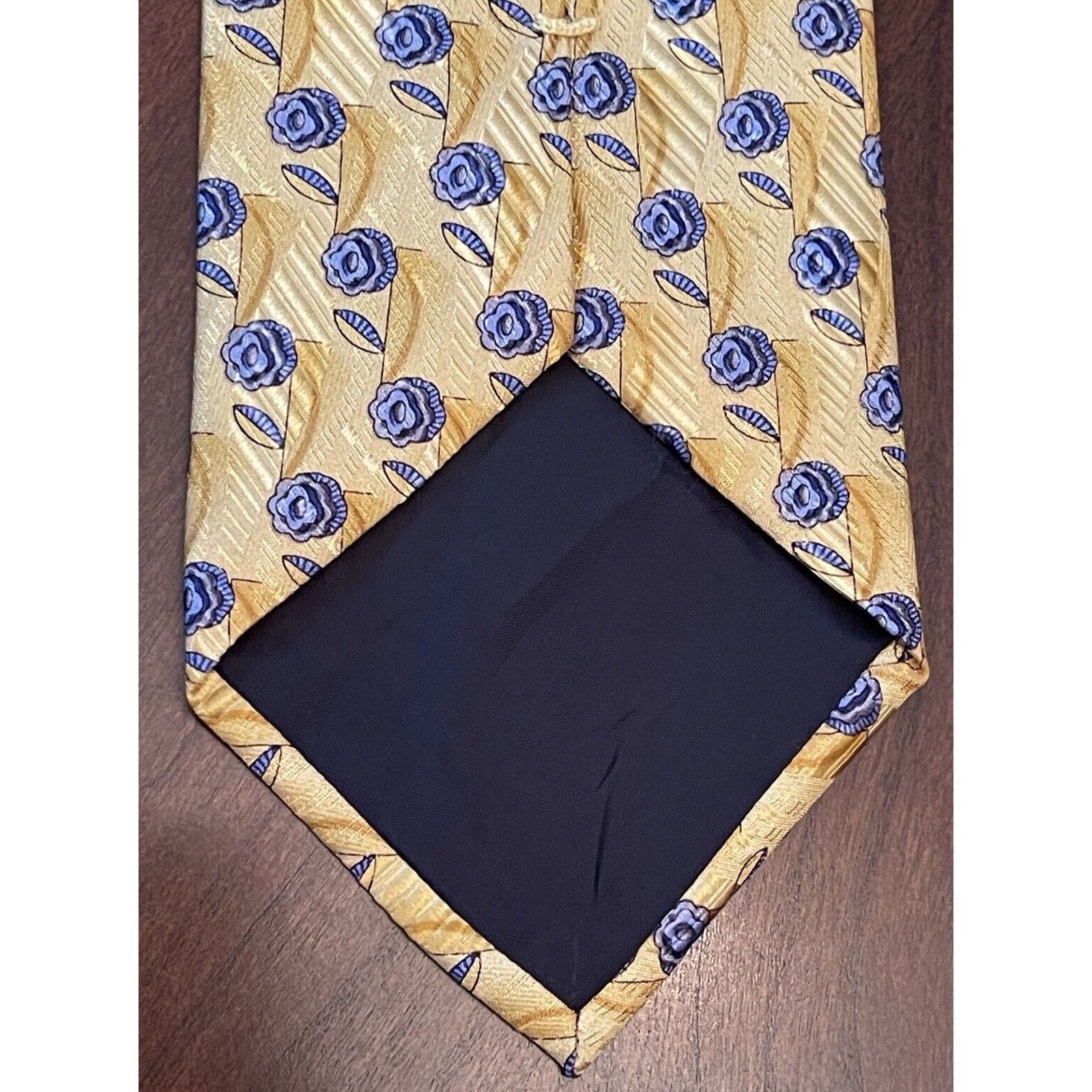 Jos. A. Bank Jos. A. Bank Gold Blue 100% Silk Made In Italy Size ONE SIZE - 2 Thumbnail