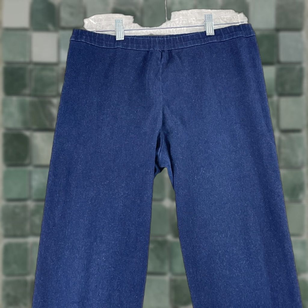 St. John St. John Denim Pull On Skinny Jegging Pants Womens 8 Blue VTG Made in USA Size 30" / US 8 / IT 44 - 1 Thumbnail