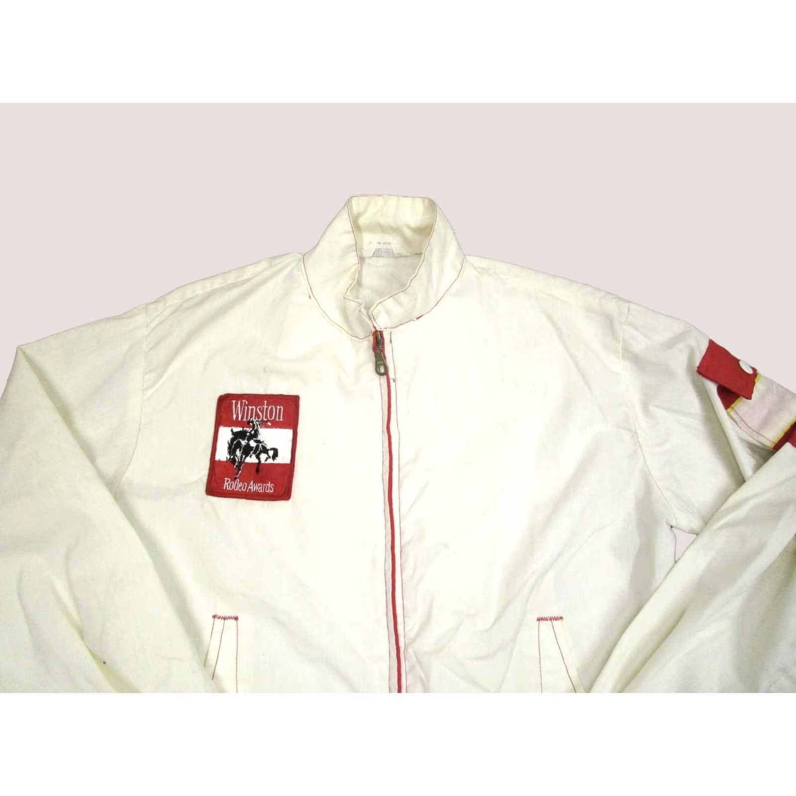 Vintage VINTAGE Winston Rodeo Awards Jacket Mens M White Windbreaker 80s Western Zip Cowboy Jacket Size US M / EU 48-50 / 2 - 1 Thumbnail