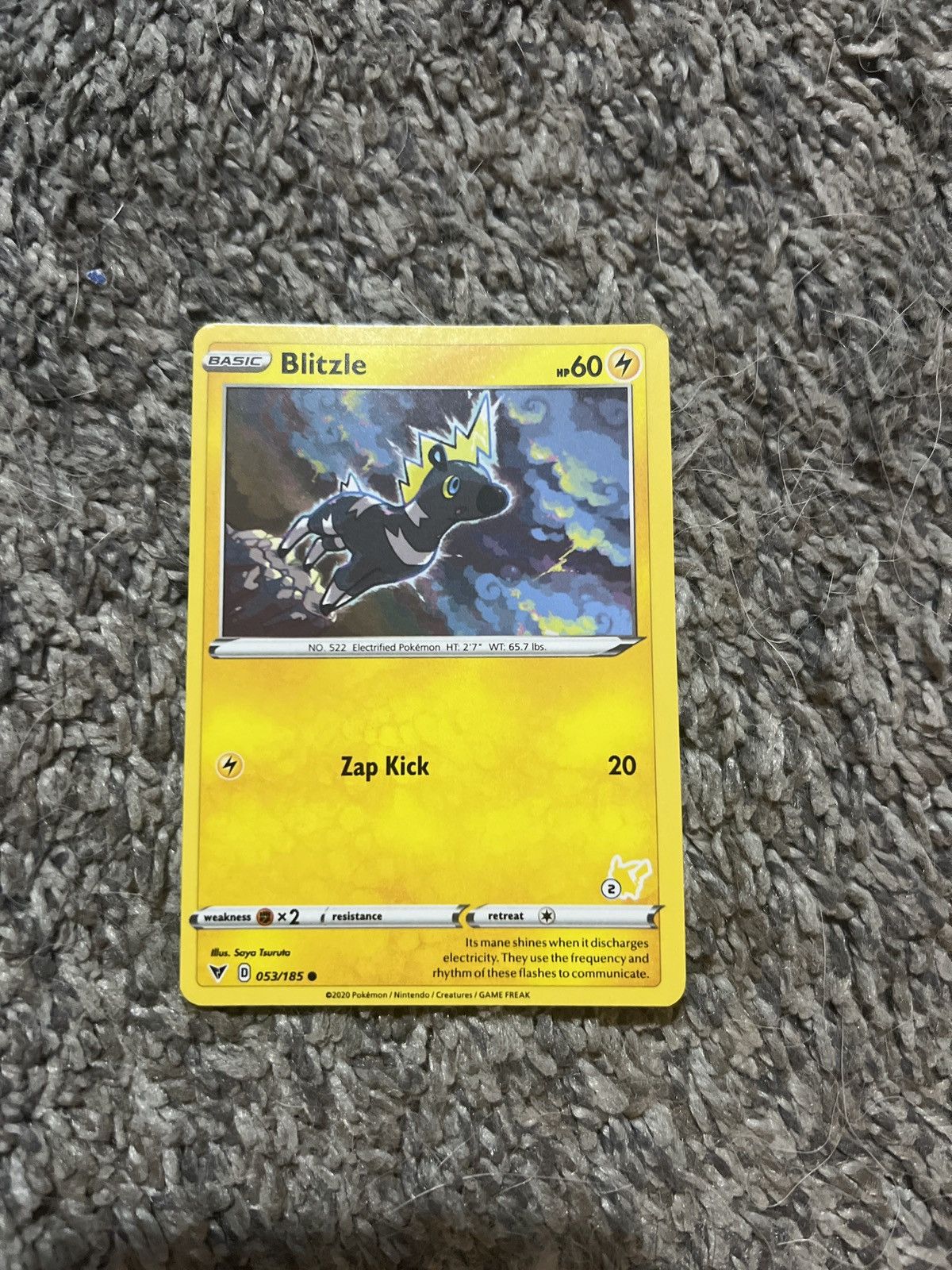 Pokemon 2020 Pokémon Blitzle Basic Card Size ONE SIZE - 1 Thumbnail