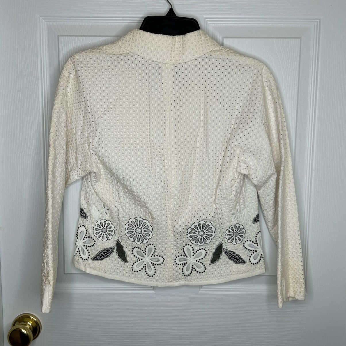 Other Worth Black and White Floral Eyelet Blazer Size 4 NWT Size S / US 4 / IT 40 - 2 Thumbnail