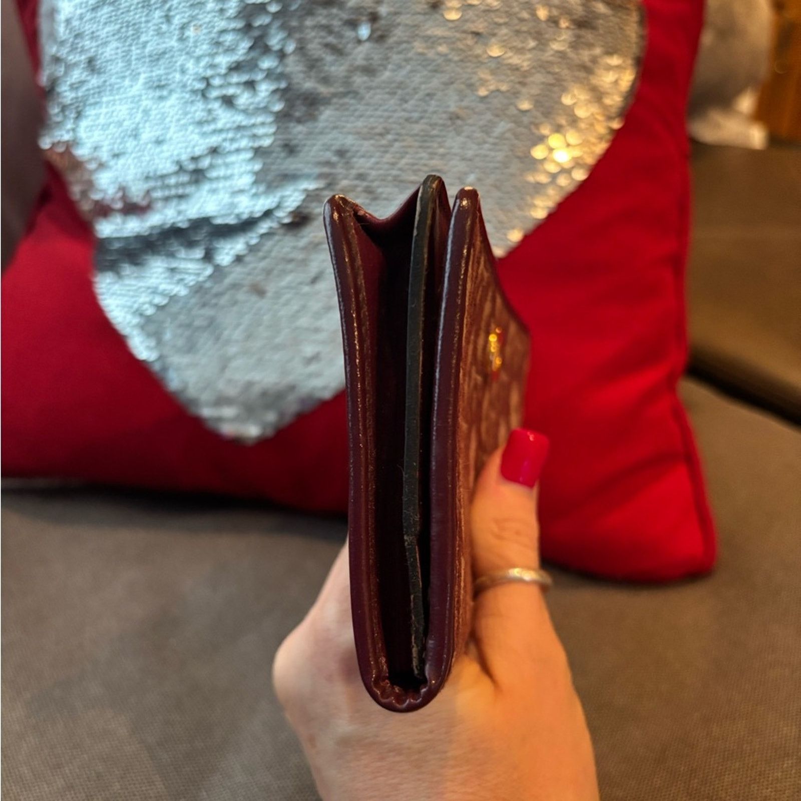 Dior Dior Trotter vintage Burgundy Monogram Clutch wallet Size ONE SIZE - 6 Thumbnail