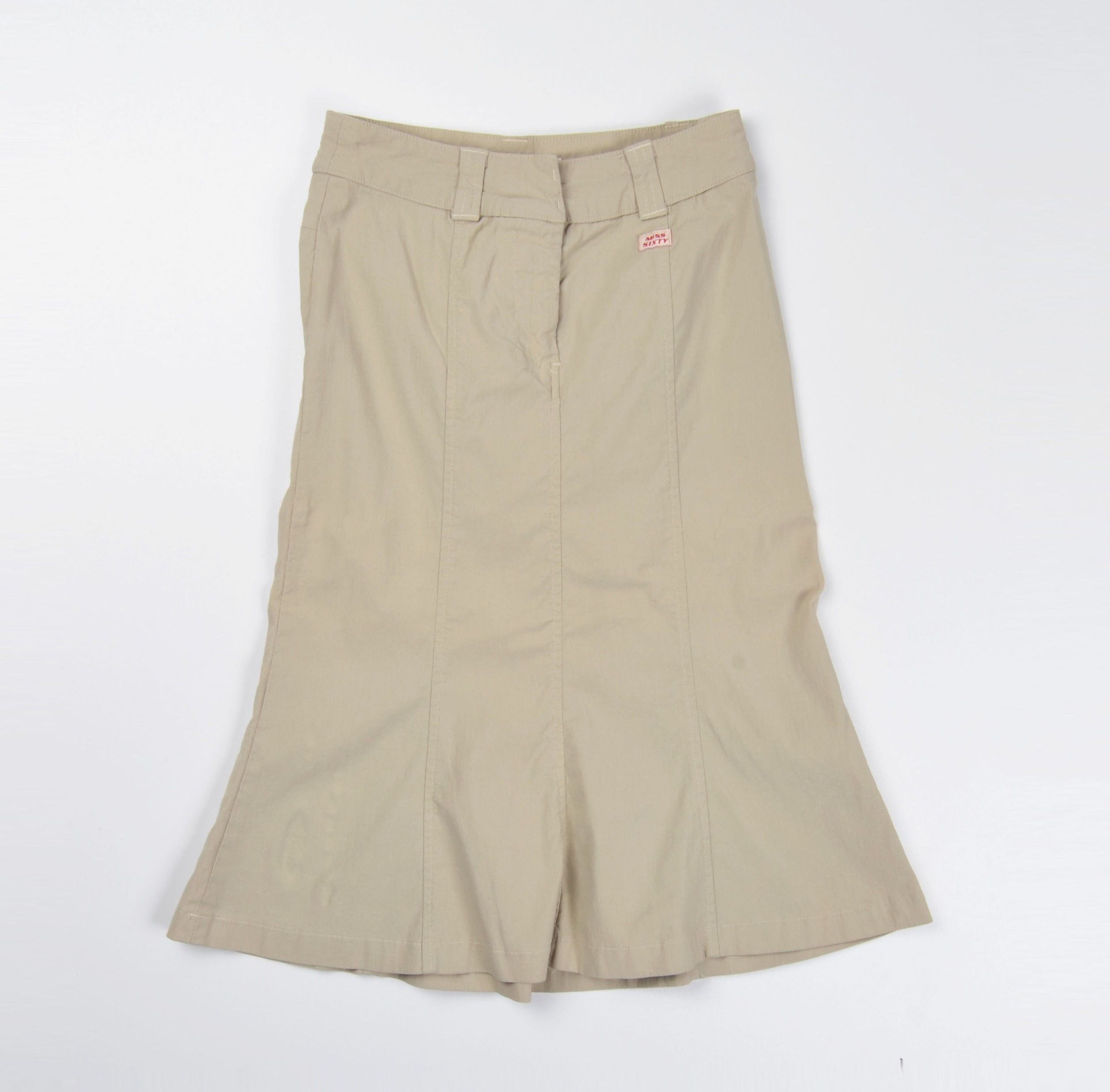 Miss Sixty Vintage Miss Sixty Y2K Beige Bodycon Knee Length Skirt Size 24" / US 00 / IT 34 - 4 Thumbnail