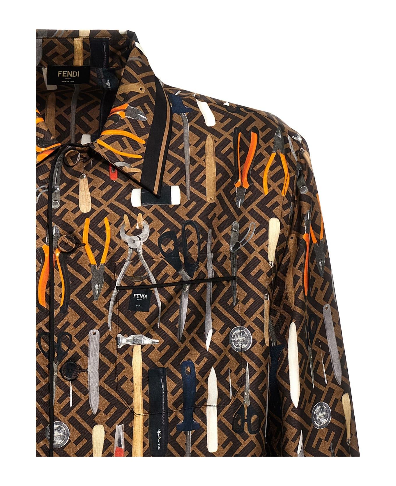 Fendi o1s1wg111025 Shirt in Multicolor Size US XL / EU 56 / 4 - 3 Thumbnail