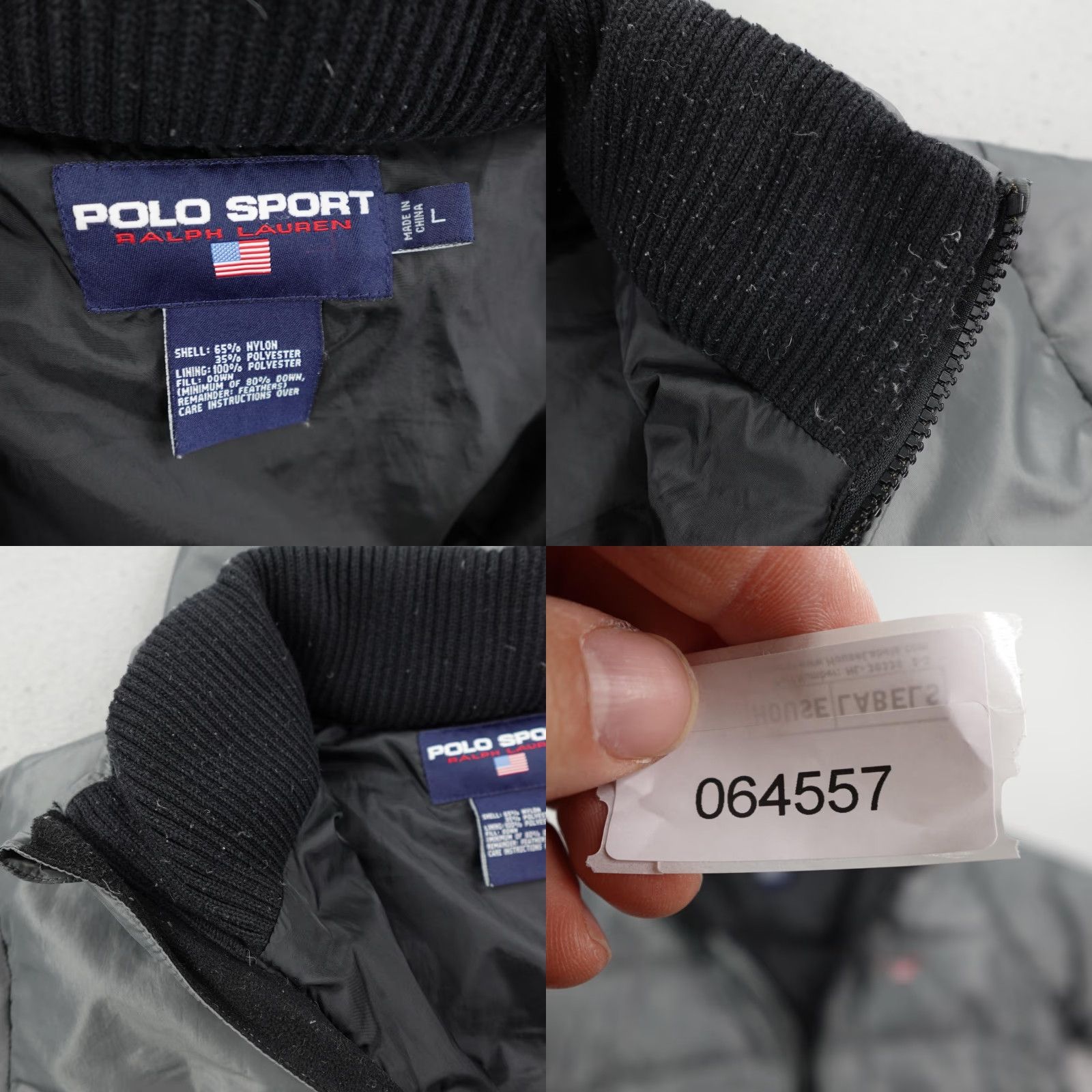 Polo Ralph Lauren Vintage Polo Ralph Lauren Jacket Mens Large Gray Polo Sport Down Feather Puffer Coat Zip Size US L / EU 52-54 / 3 - 8 Thumbnail