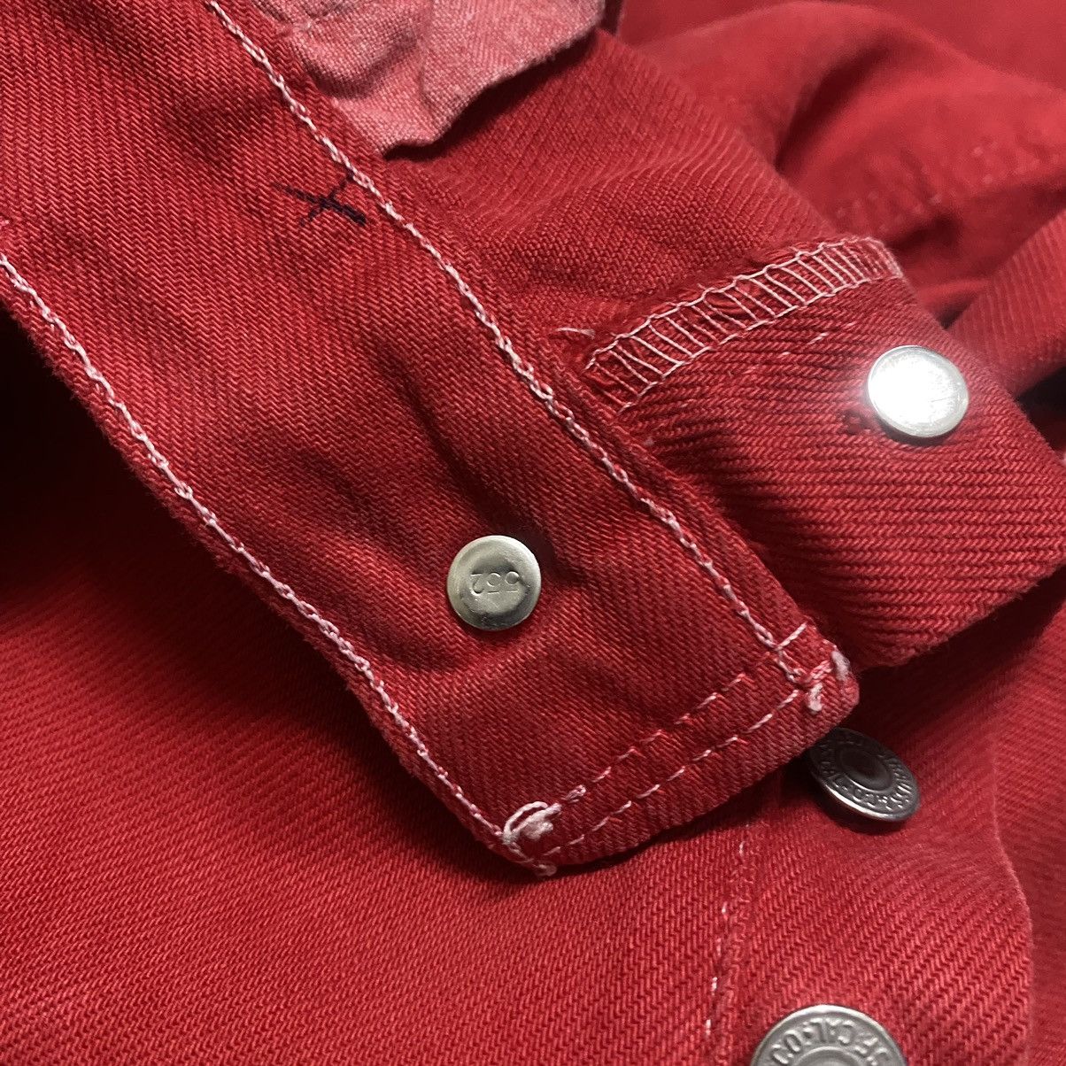 Levi's Vintage 80s Levis 501 Red Jeans Size US 31 - 19 Thumbnail