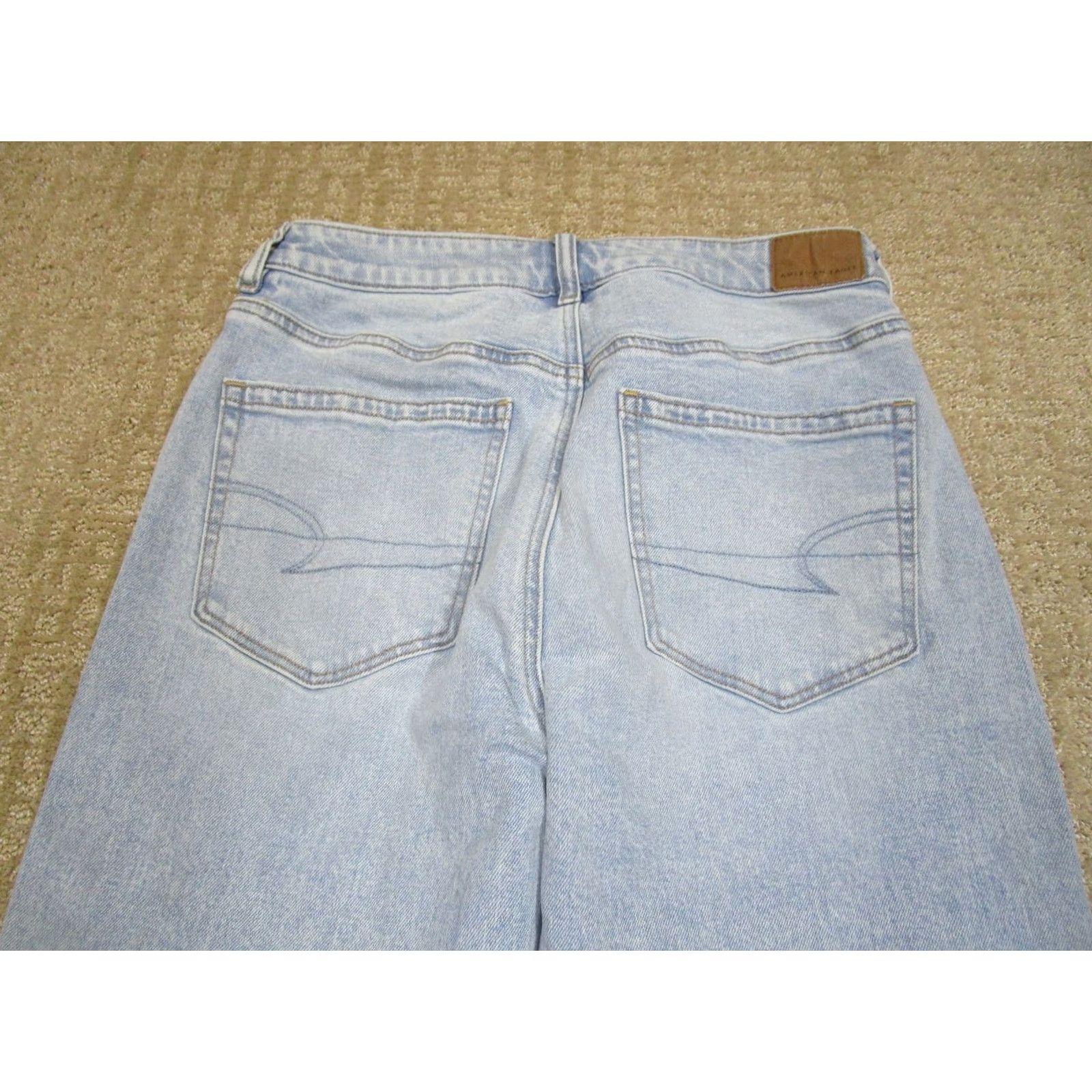 Vintage American Eagle Jeans Women 6 Light Blue High Rise 5-Pocket Denim Mom Style Tapered Pants Mens? Size 28" / US 6 / IT 42 - 4 Thumbnail