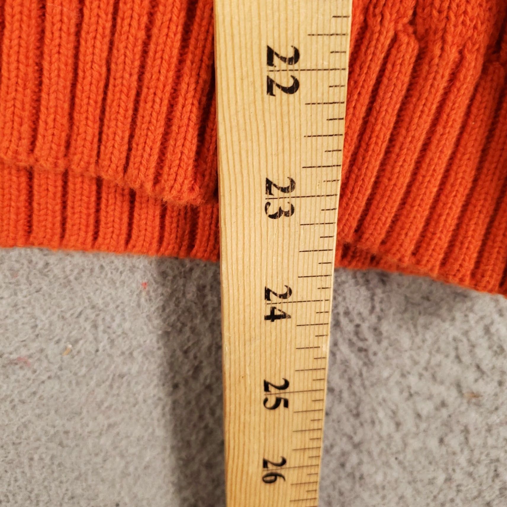Chaps **Womens Chaps Cable Knit Orange Large Pullover V-Neck Sweater** User: **Chaps Womens Orange Cable Knit Large Pullover V-Neck Sweater** Size L / US 10 / IT 46 - 5 Thumbnail