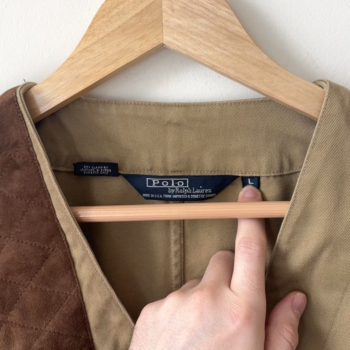 Polo Ralph Lauren Vintage Hunting Shooting Jacket Suede Leather Patch Gun Size US L / EU 52-54 / 3 - 3 Thumbnail