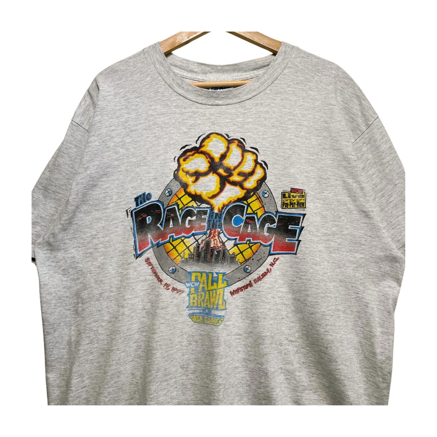 Gildan × Vintage Vintage 97 WCW Rage Cage Fall Brawl Games T-shirt XL Size US XL / EU 56 / 4 - 2 Thumbnail