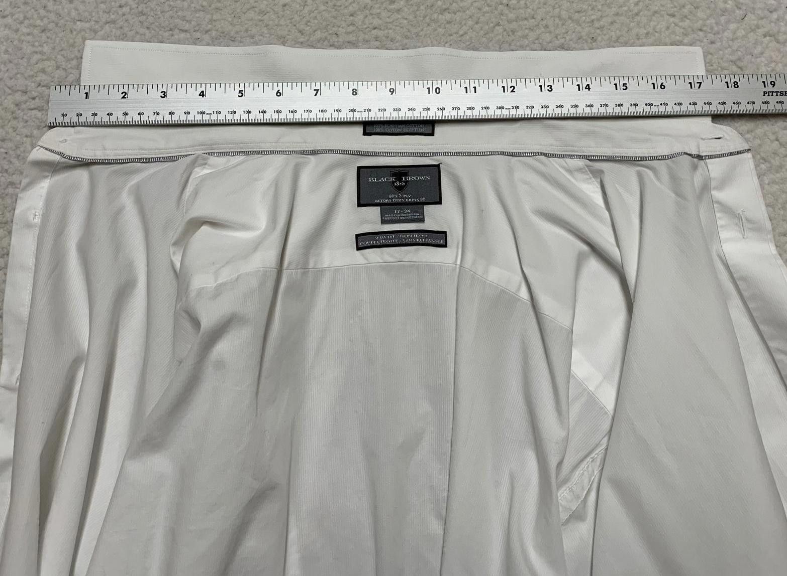 Black Brown 1826 Black Brown 1826 Men's 17 Slim Fit Dress Shirt Cotton Size US M / EU 48-50 / 2 - 10 Thumbnail