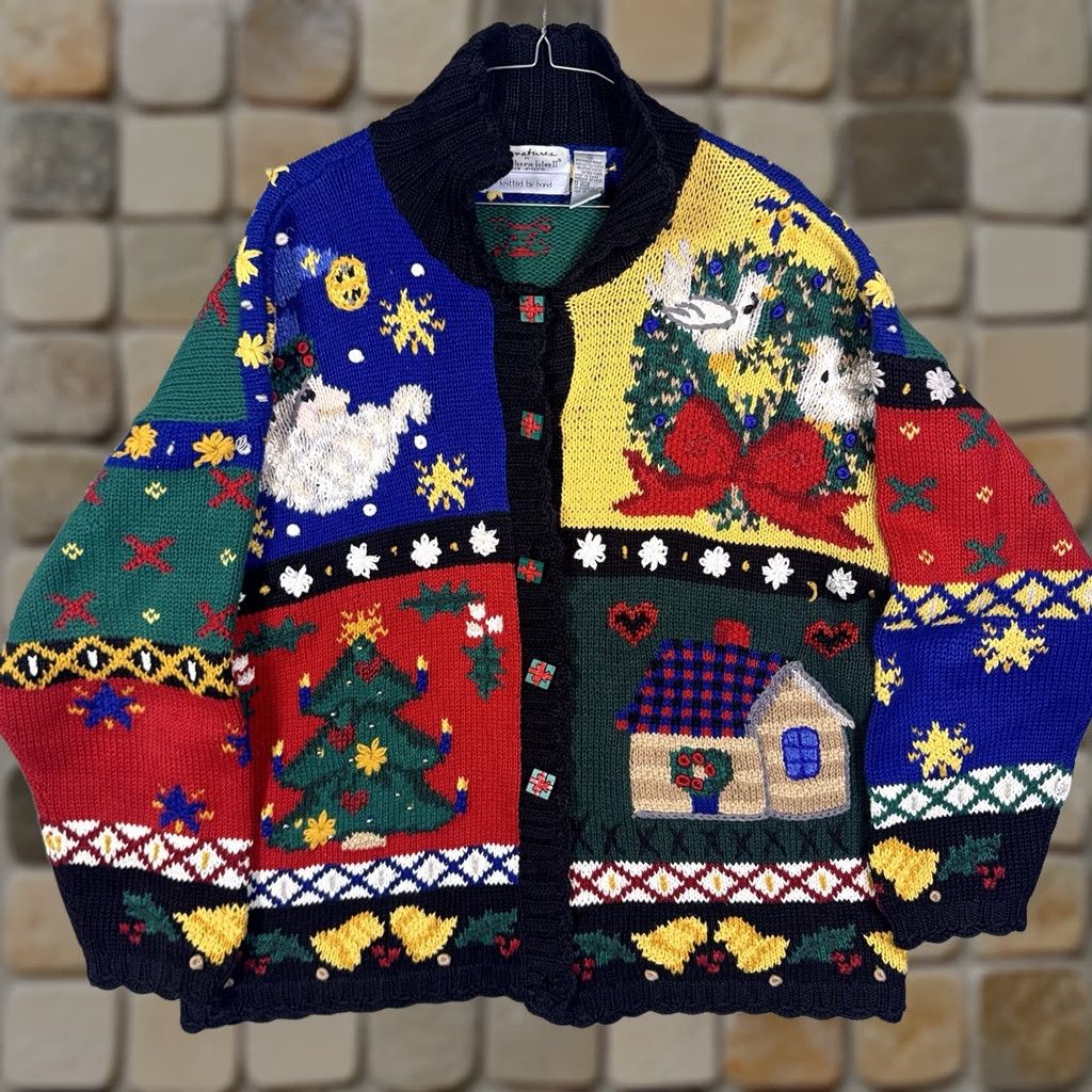 Vintage Signatures Northern Isles Women Cardigan - Geometric Knit Sweater - 1X Size XL / US 12-14 / IT 48-50 - 1 Thumbnail