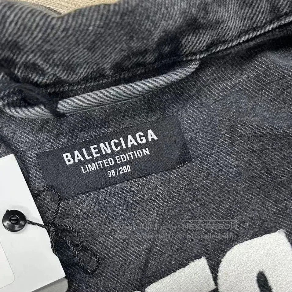 Balenciaga Balenciaga Black Washed Denim Jacket. Size S / US 4 / IT 40 - 3 Thumbnail