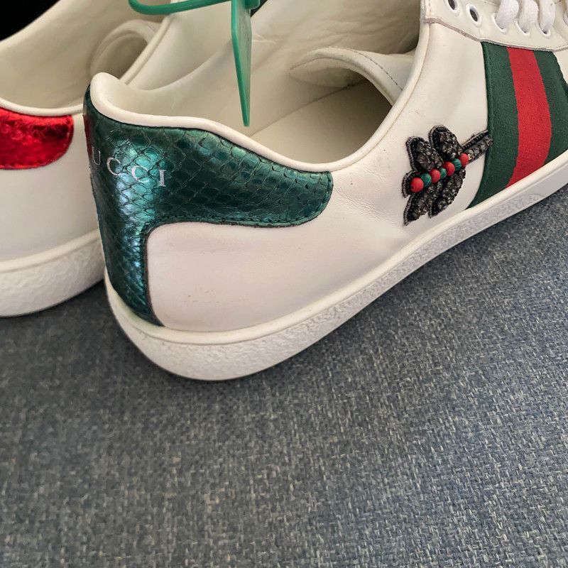 Gucci Gucci Ace Embroidered White Sneakers - Size US 9.5 / EU 42-43 - 7 Thumbnail