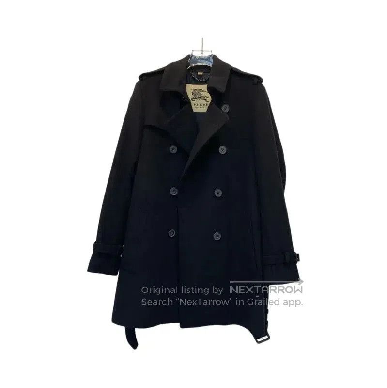 Burberry Women's Black Wool Long Winter Coat.