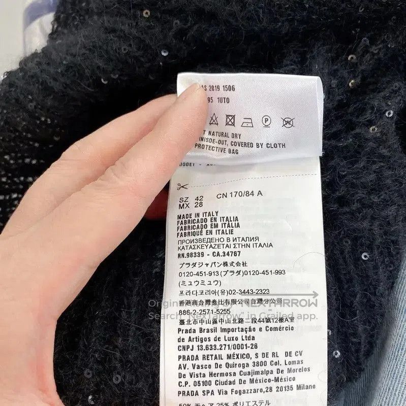Miu Miu Miu Miu Black Cardigan Sweater for Women . Size L / US 10 / IT 46 - 6 Thumbnail
