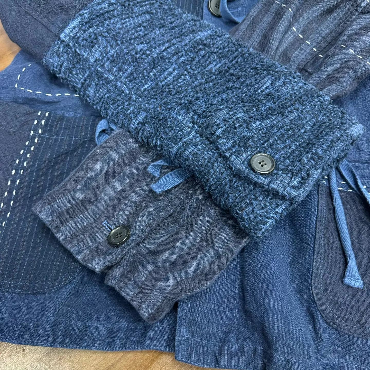 Loewe LOEWE Indigo Colorblocked Denim Jacket 46 Like New Size US S / EU 44-46 / 1 - 8 Thumbnail