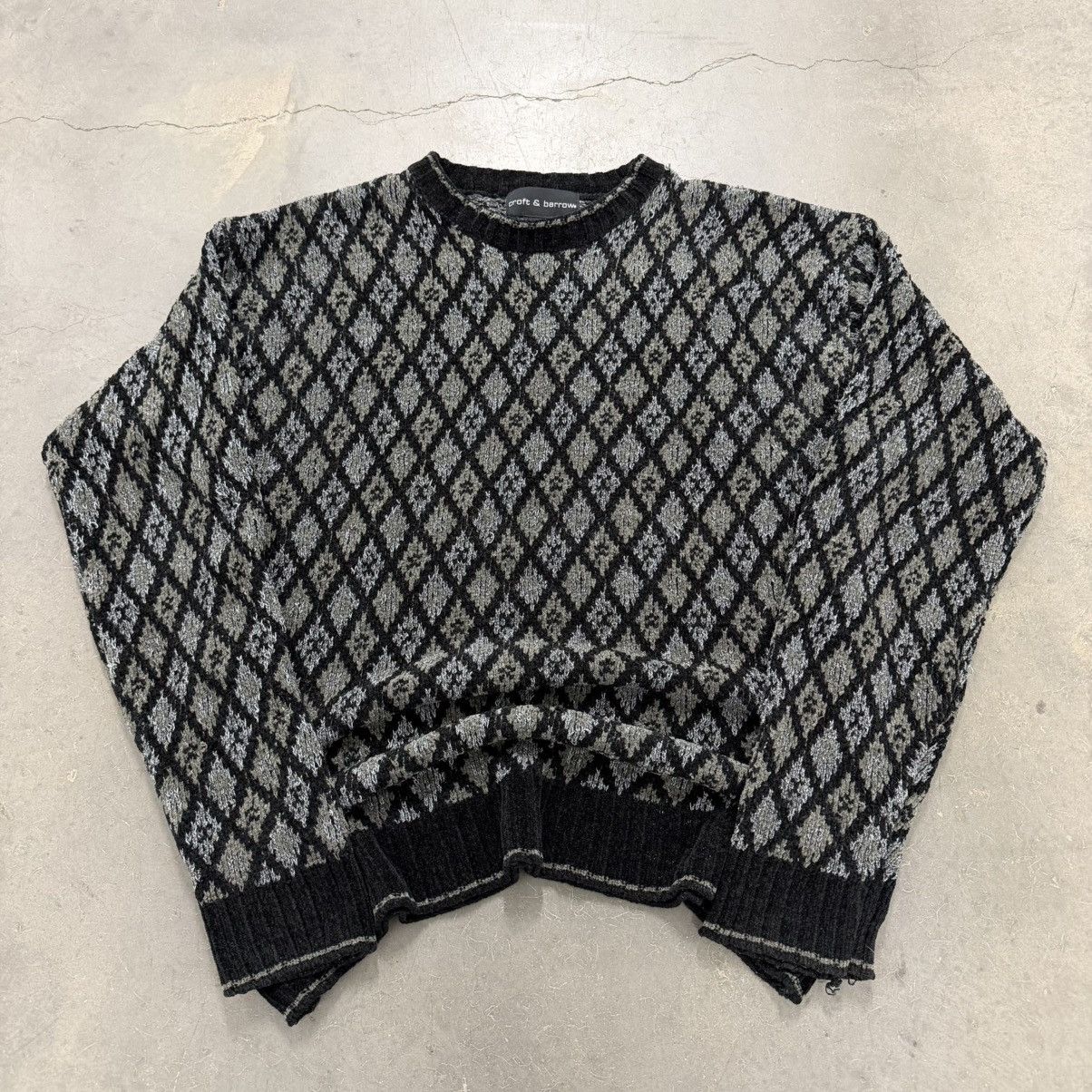 Croft & Barrow Vintage Croft & Barrow Diamond Pattern Crewneck Knit Sweater Size US L / EU 52-54 / 3 - 1 Thumbnail