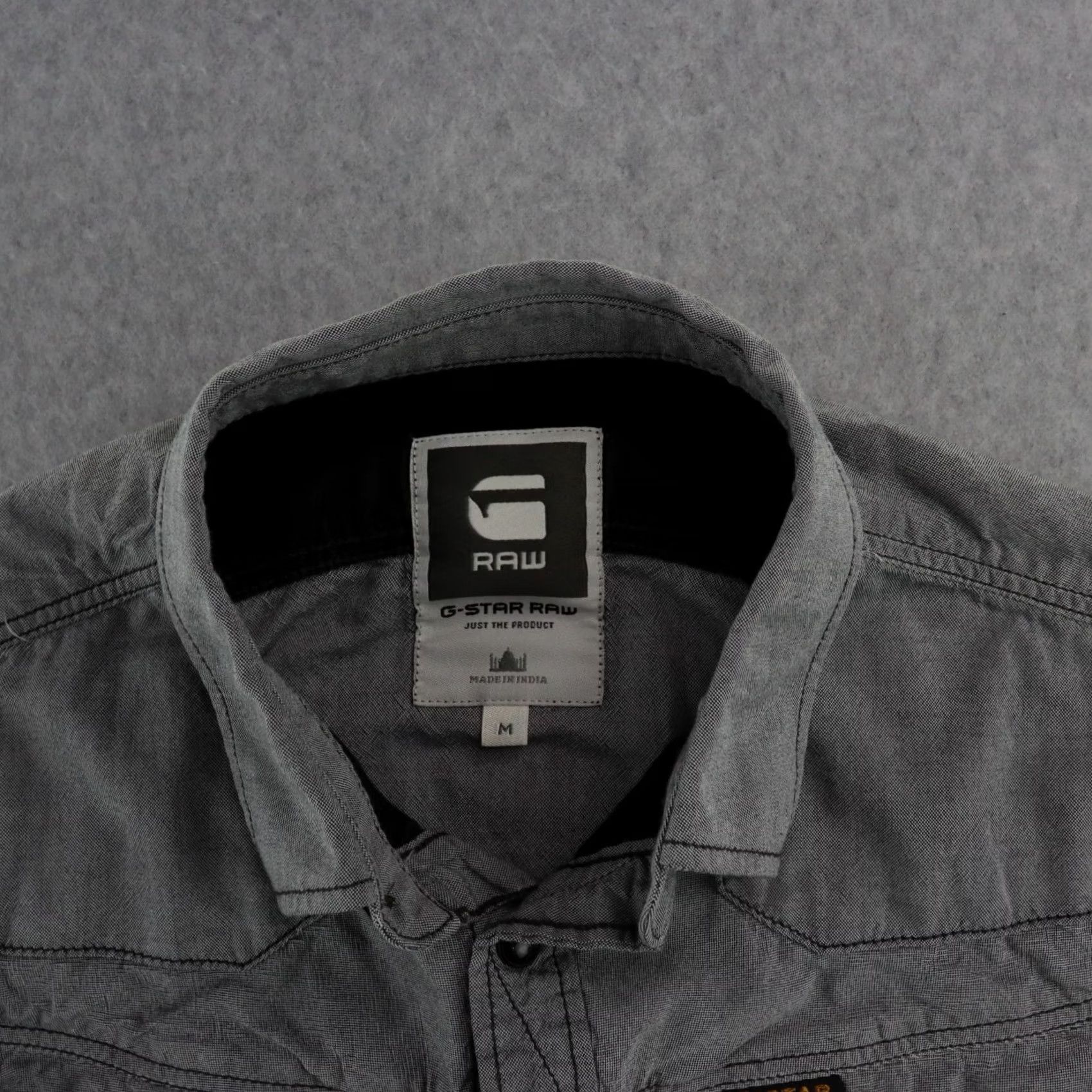G-Star G-star RAW Tailor Shirt MENS Medium Gray Lightweight Button-Up Long Sleeve Size US M / EU 48-50 / 2 - 2 Thumbnail
