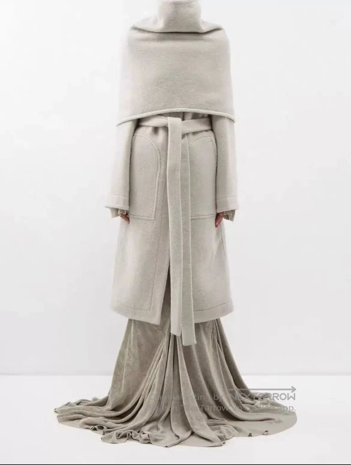Rick Owens Rick Owens Dark Avant-Garde Wool Coat. Size S / US 4 / IT 40 - 2 Thumbnail