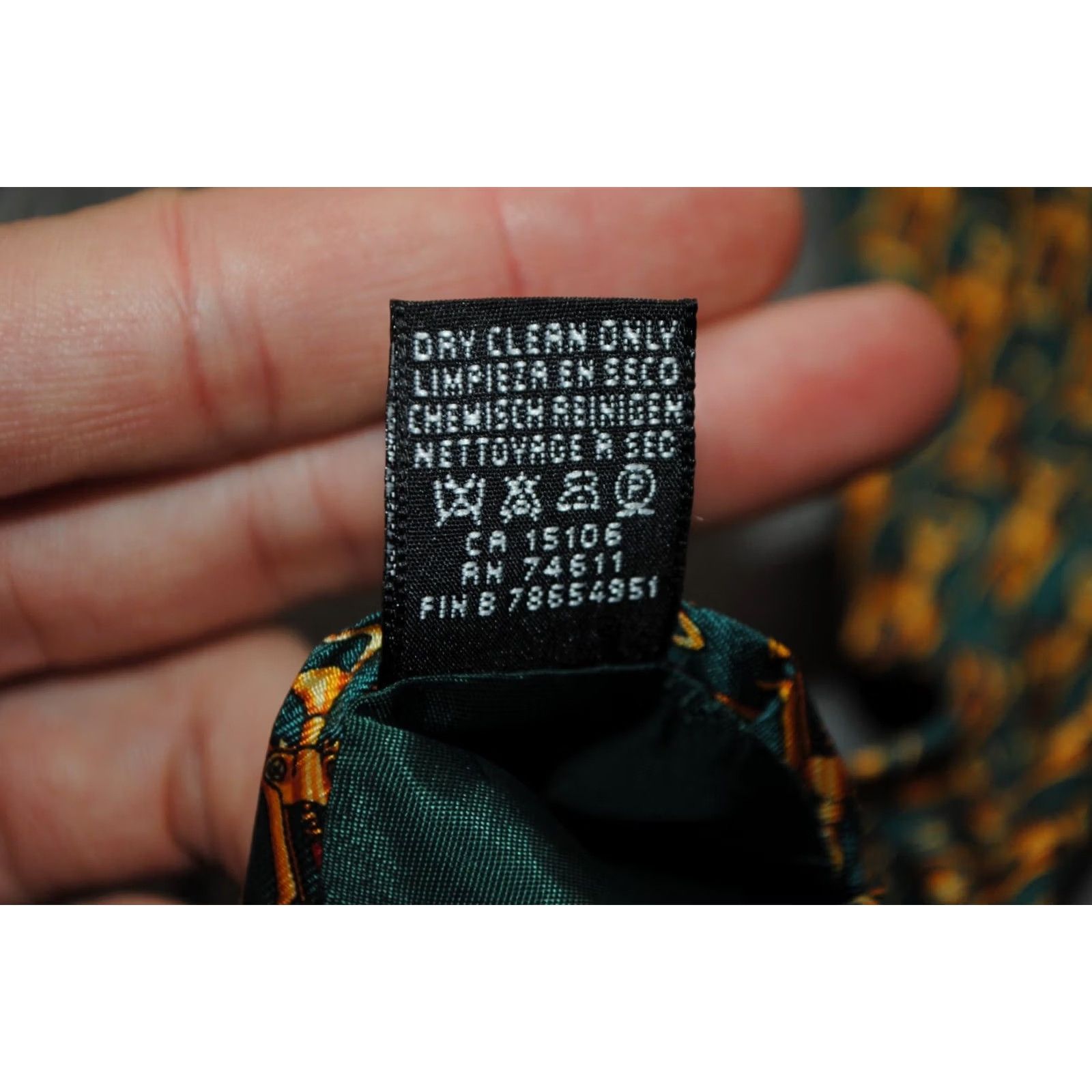 Vintage BEAUFORT Green Wine 100% Silk TIE MENS Silk Tie Geometric Made in Italy RARE Size ONE SIZE - 6 Thumbnail