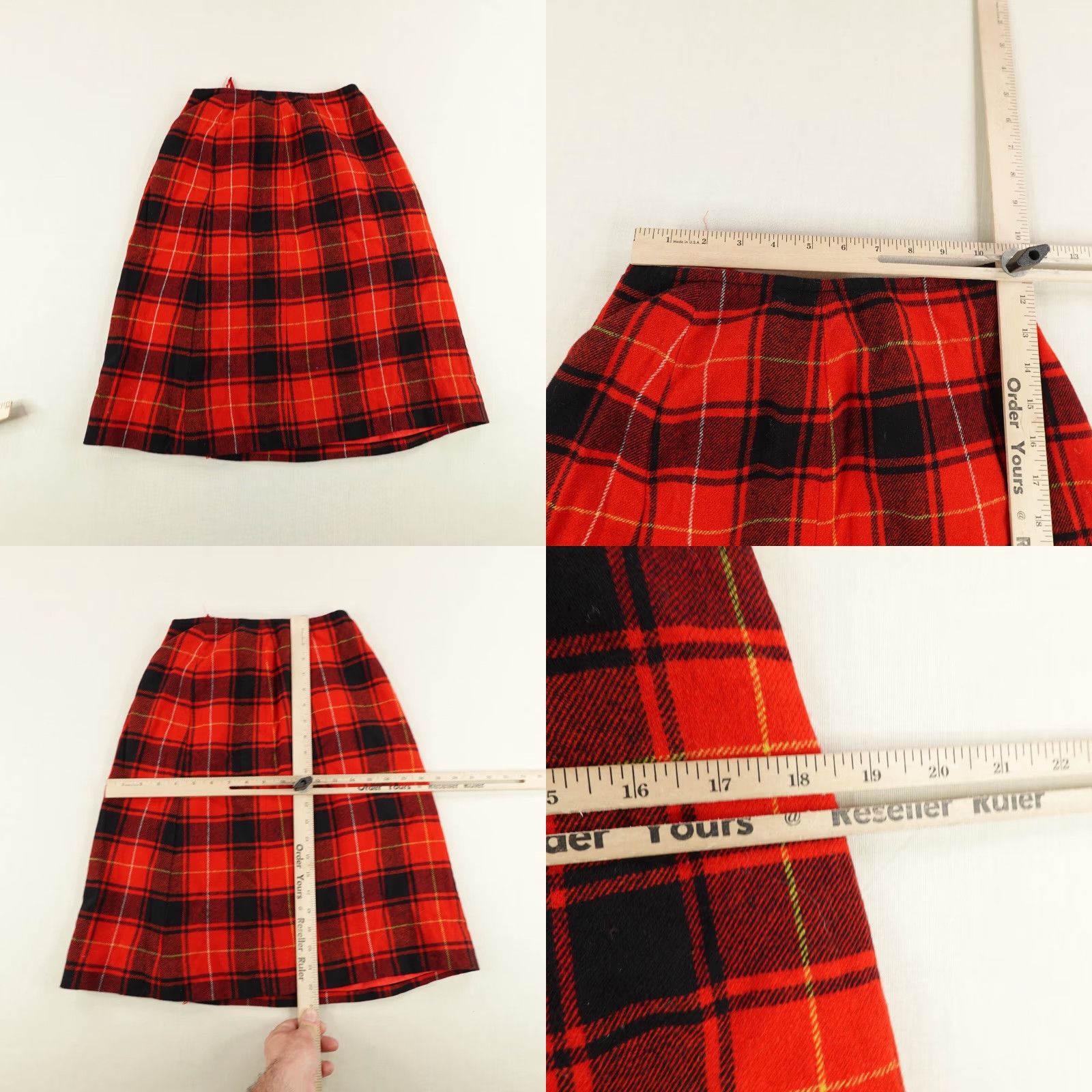 Pendleton VINTAGE Pendleton Wool Skirt Suit Women’s Size 10 Red Black Plaid 2-Piece Blazer Coat Business Casual Size 32" / US 10 / IT 46 - 8 Thumbnail
