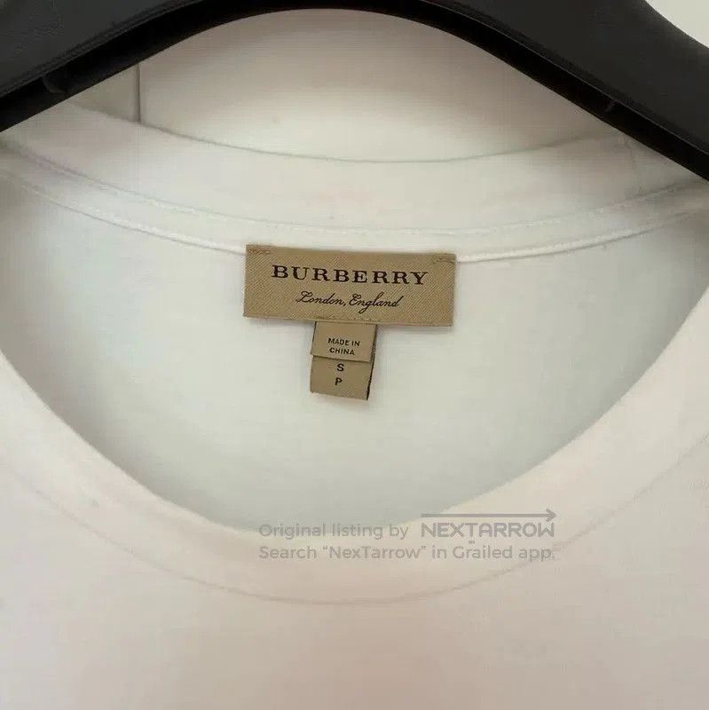 Burberry Burberry Embroidered White Cotton T-Shirt. Size S / US 4 / IT 40 - 4 Thumbnail