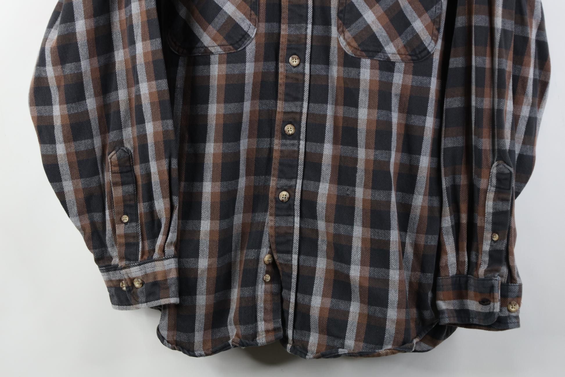 Carhartt Vintage Carhartt Heavyweight Flannel Button Shirt Plaid Size US L / EU 52-54 / 3 - 3 Thumbnail
