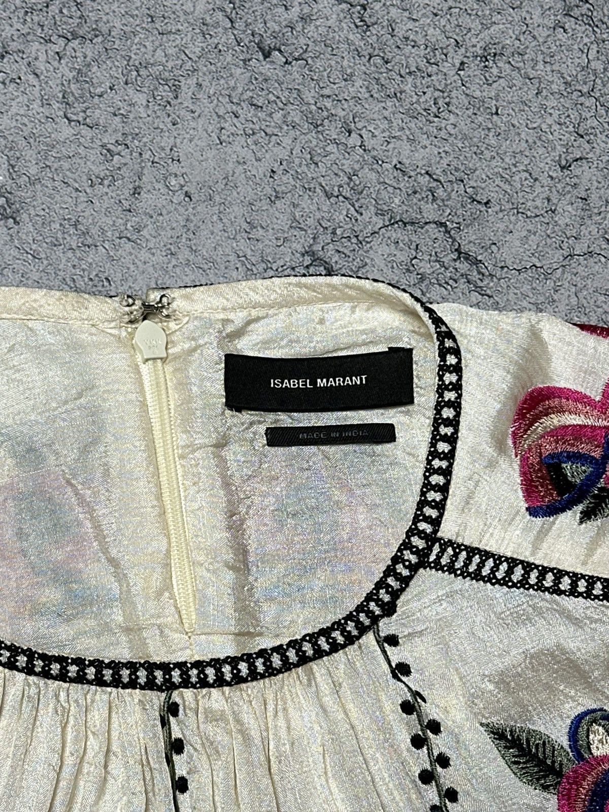 Isabel Marant Isabel Marant Ciameli Embroidered Floral Silk Blouse Size M / US 6-8 / IT 42-44 - 6 Thumbnail